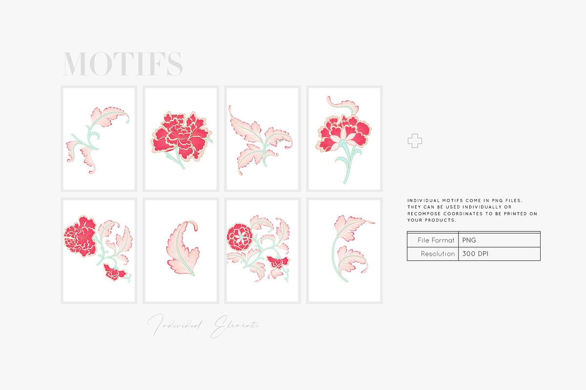 Meili Oriental Peony Pattern & Motif, a Pattern Graphic by Pink Linen (Photo 7 of 12)