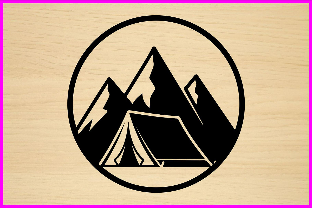 Tent and Mountain Emblem Bundle, an Object Illustration by Gfx_Store (Photo 11 of 12)