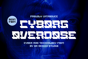 Cyborg Overdose - Space & Tech Font, a Serif Font by QR Design Studio