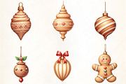 Holiday Gingerbread Ornament Clipart, an Illustration by CrexoraLab (Thumbnail 3 of 5)