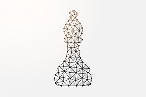 Low poly bishop chess piece, a Technology Illustration by GraphiShop