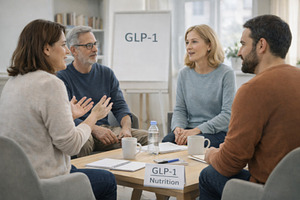 Group discussing GLP-1 treatment and, a Photo by Dvoevnore photos