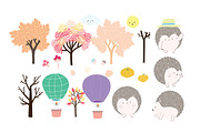 Happy Hedgehog @ Autumn season, a Decorative Illustration by MooBeer (Thumbnail 6 of 6)