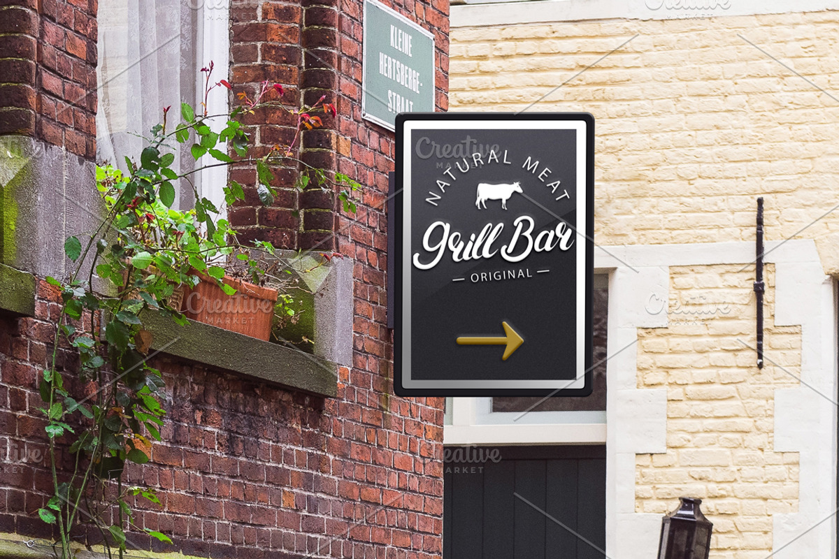 Barbeque & Grill bar vector logo set, a Branding & Logo Template by SiberianArt (Photo 5 of 6)