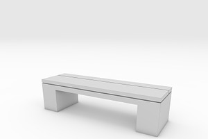 3D Model Bench Park 1