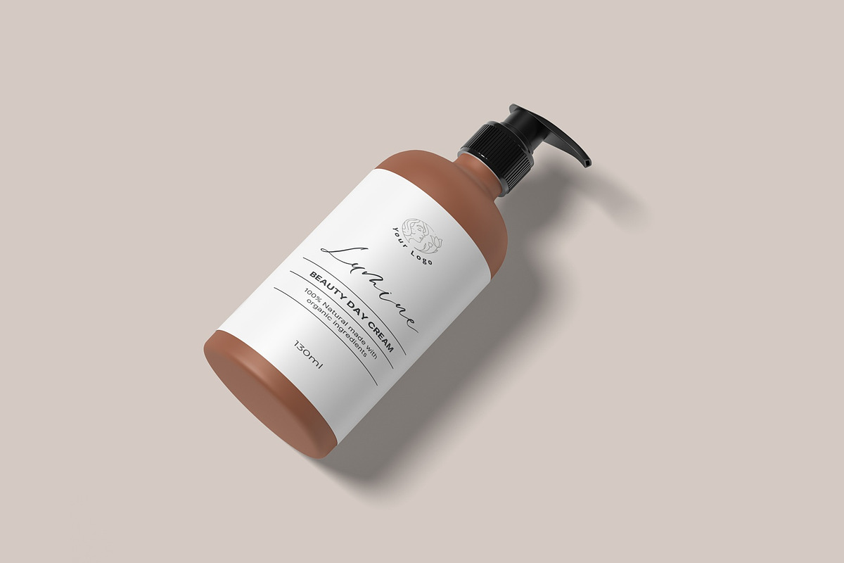 Cosmetic Pump Bottle Mockup, a Product Mockup by suciamairastd (Photo 5 of 5)