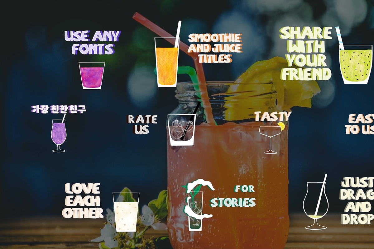 Smoothie And Juice Titles DaVinci, a Templates & Theme by 2dfx (Photo 1 of 2)