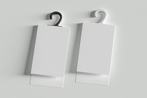 Set Of Folding Hanging Tag Mockups