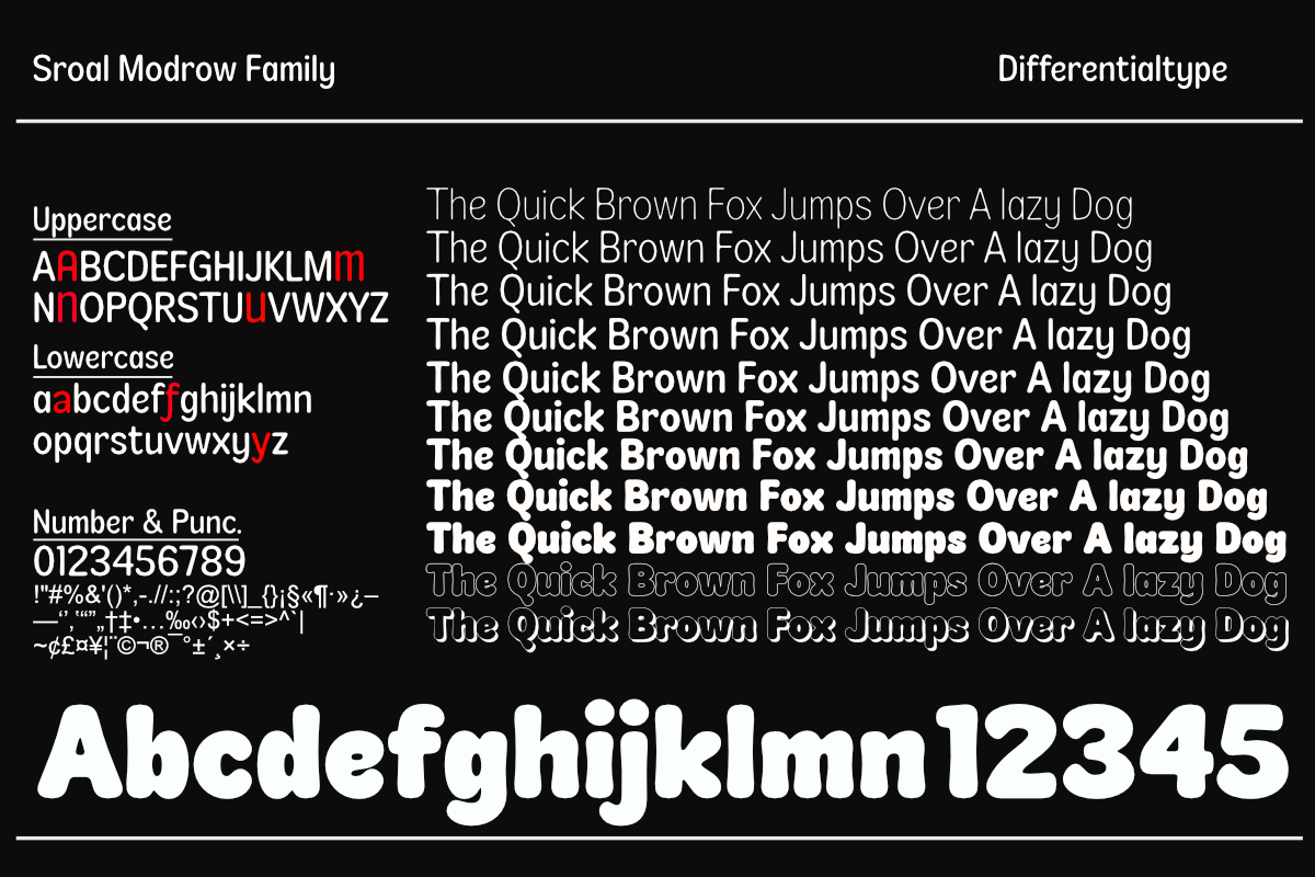 Sroal Modrow - Sans Display Family, a Sans Serif Font by Differentialtype (Photo 11 of 12)