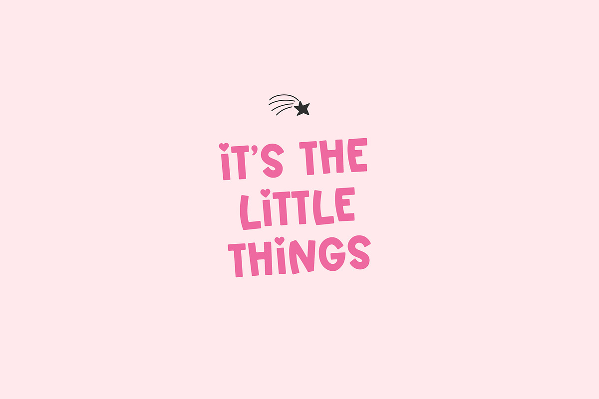 Pink Love - All Caps Heart Font, a Sans Serif Font by Kaya Fonts (Photo 15 of 20)