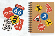 USA Road Sign Set, an Object Illustration by Creathub Studio (Thumbnail 3 of 4)
