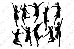 Happy Woman Jumping For Joy, a Person Illustration by Christos Georghiou