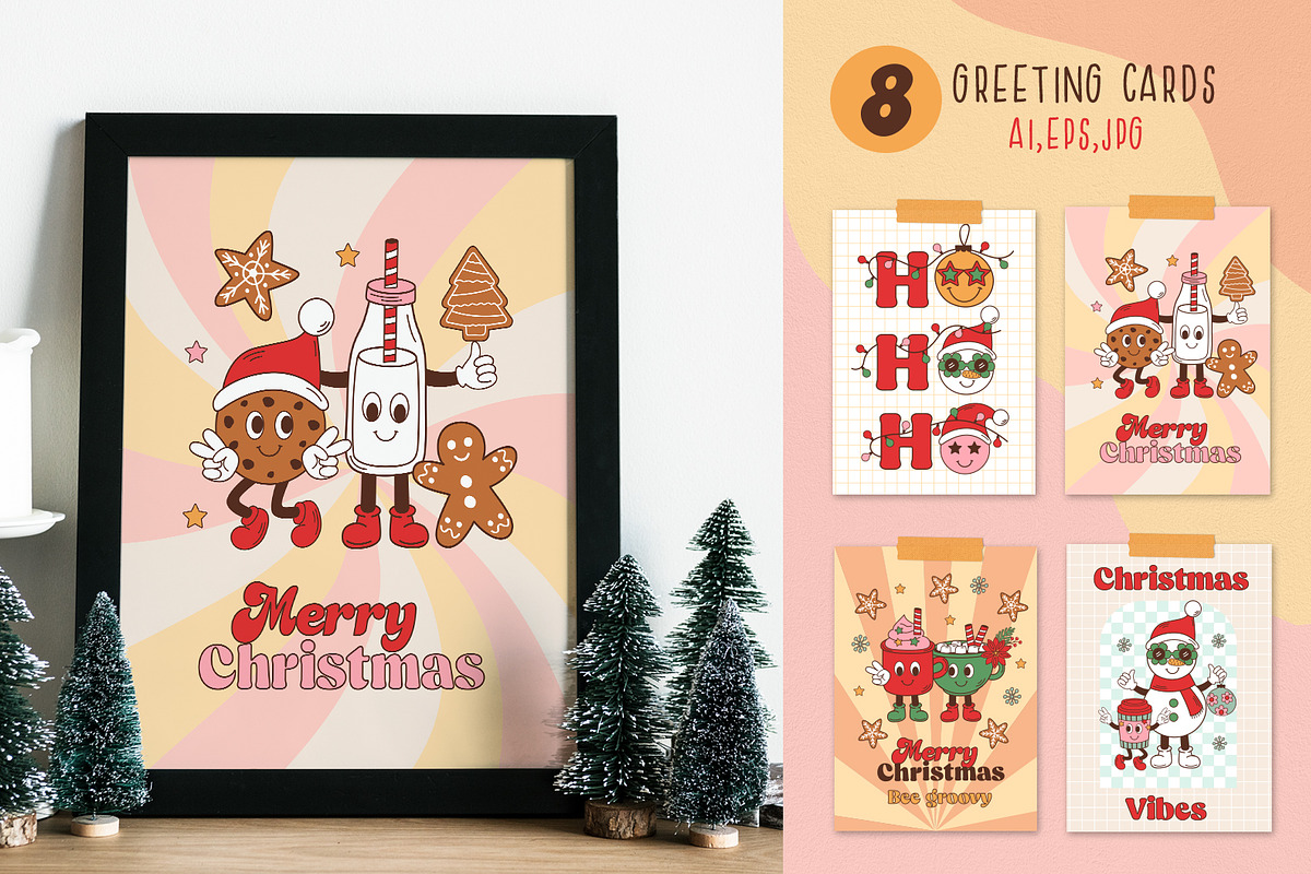 Groovy Christmas collection, an Object Illustration by NataKa (Photo 4 of 11)
