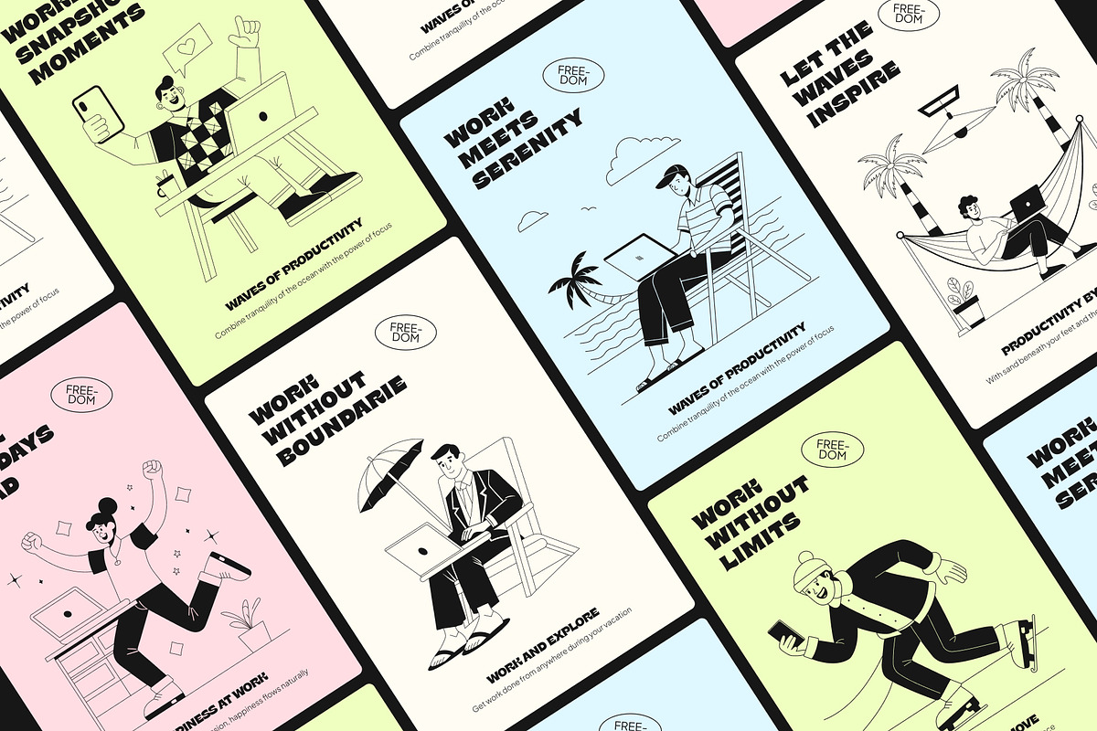 Freelance Vector Illustration Set, an Object Graphic by Brickclay (Photo 3 of 10)