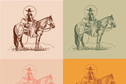 Western Cowboy Horse Graphic Logo, an Animal Illustration by Ok Art & Design (Thumbnail 2 of 4)