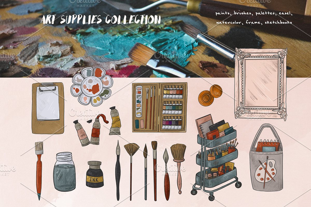 Artist collection. Art supplies, an Illustration by Scarlet Heath Art (Photo 3 of 15)
