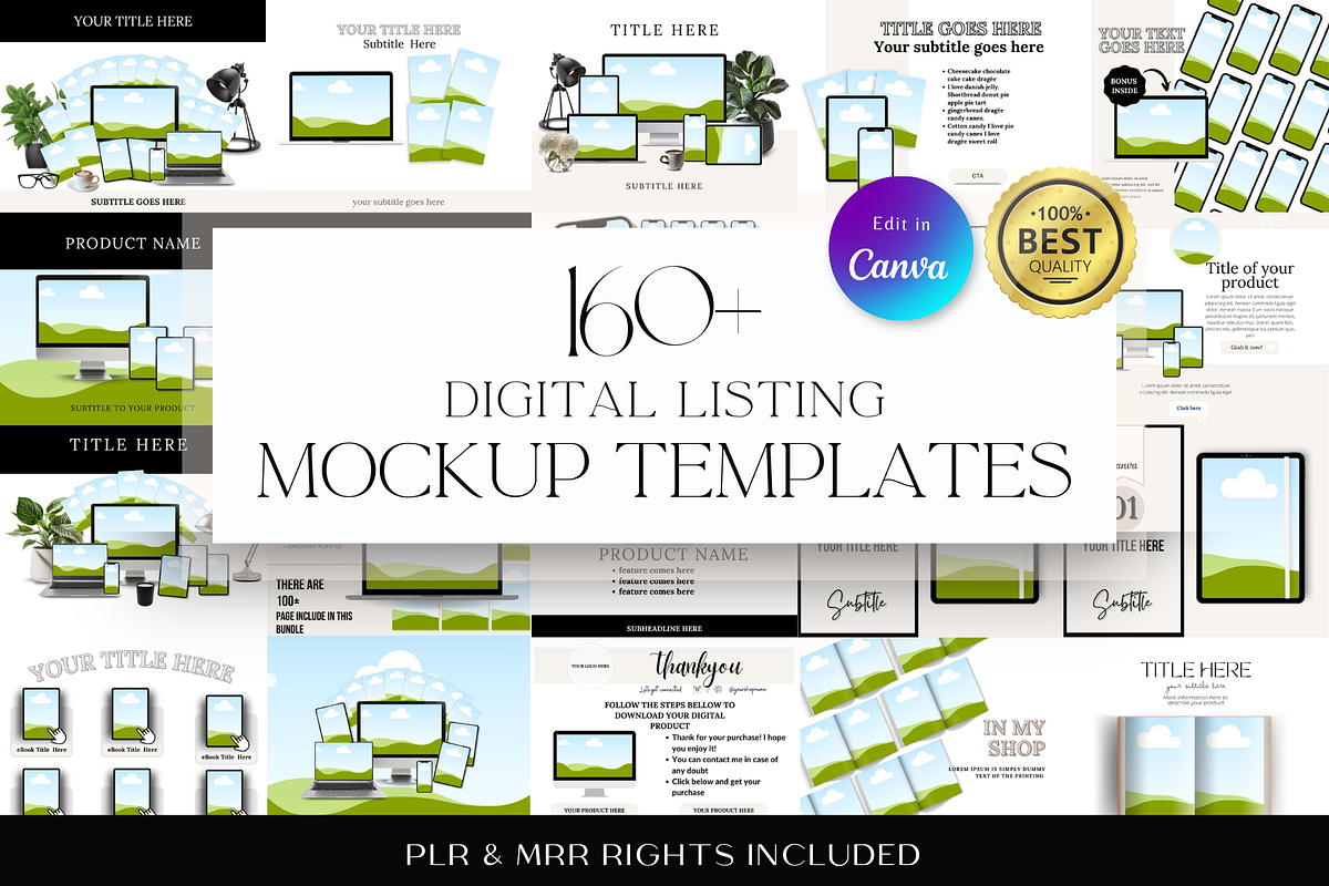 Digital Listing Mockup Templates, a Design Template by Matisse Studio (Photo 1 of 6)