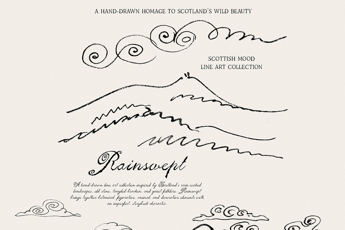 Rainswept Autumn Line Art Collection, an Object Illustration by Purple (Photo 14 of 15)