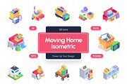 Moving Home Isometric Icons, an Emoji Icon by Vectors Market (Thumbnail 1 of 10)