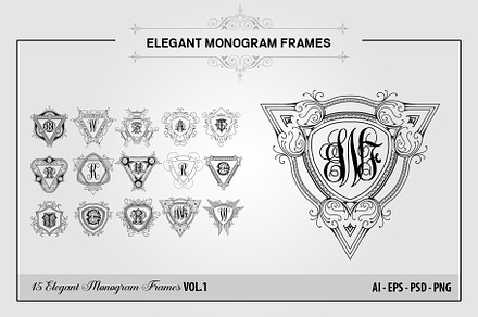 Elegant Monogram Frames VOL.1