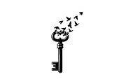 50 Flying Keys Silhouette Vector Bun, an Illustration by Designs_River (Thumbnail 47 of 51)