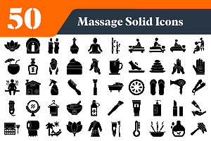 Massage Solid Icons Bundle,, a Solid Icon by EllaMaiyaali