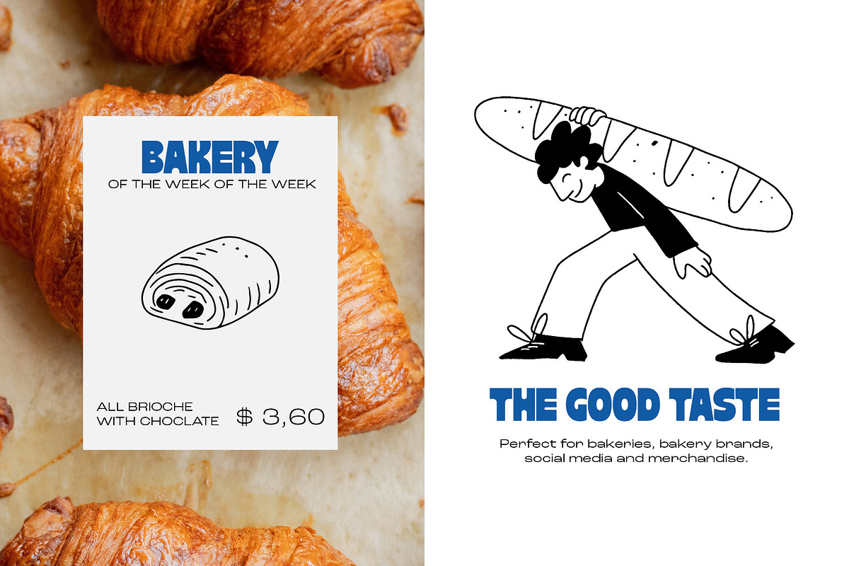 Bakery Illustrations vector set, a Food Illustration by dicreate (Photo 9 of 13)