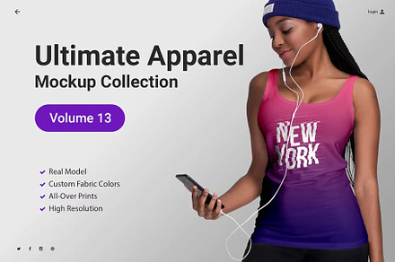 Female Apparel Mockup Template Set, a Shirt Mockup by PaperMoon