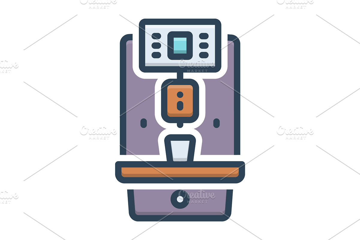 Machine coffee maker color icon, a Duotone Icon by Creative priyanka