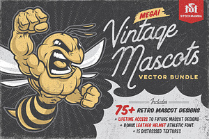 Vintage Mascot Vector Bundle