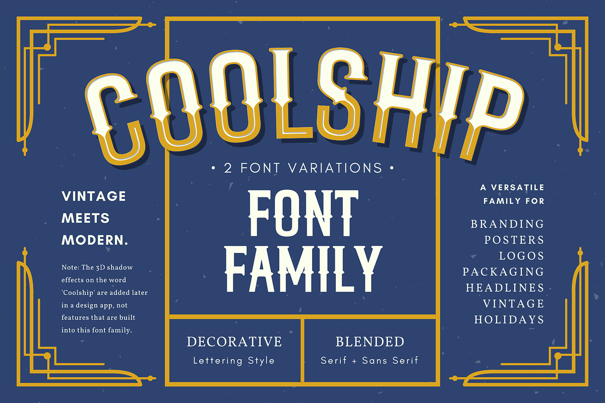 Coolship Font Family, a Serif Font by Jessica Deel Creative Co. (Photo 1 of 7)
