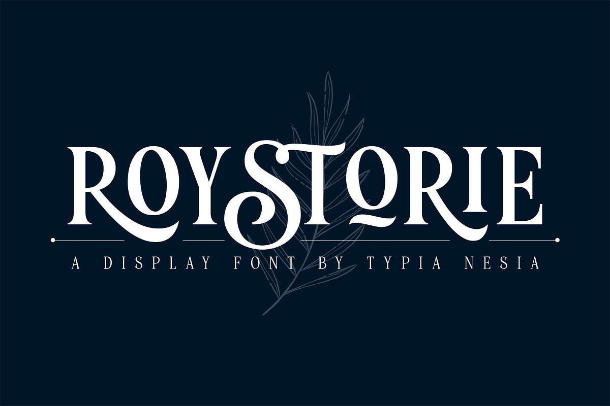 Roystorie Display, a Serif Font by Typia Nesia (Photo 1 of 11)