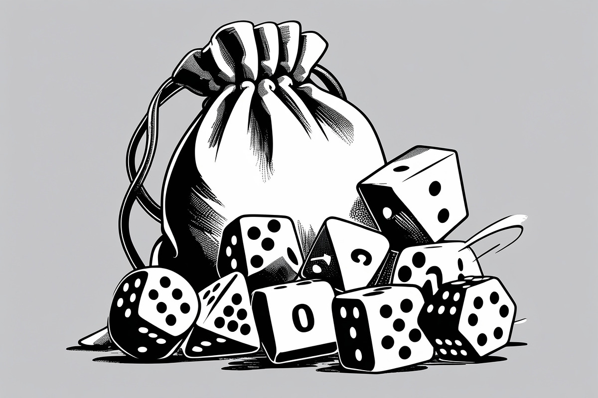 Dice Bag Silhouette Bundle, an Illustration by Designs_River (Photo 6 of 9)