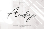 Audys - Elegant Script Font, a Script Font by Craft Supply Co. (Thumbnail 1 of 9)