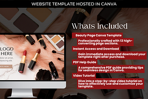 Canva Beauty Website Template