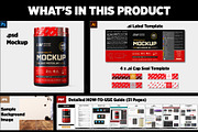 2lb Whey Protein Jar Mockup B1-Pro, a Packaging Mockup by Design Warlord (Thumbnail 14 of 16)