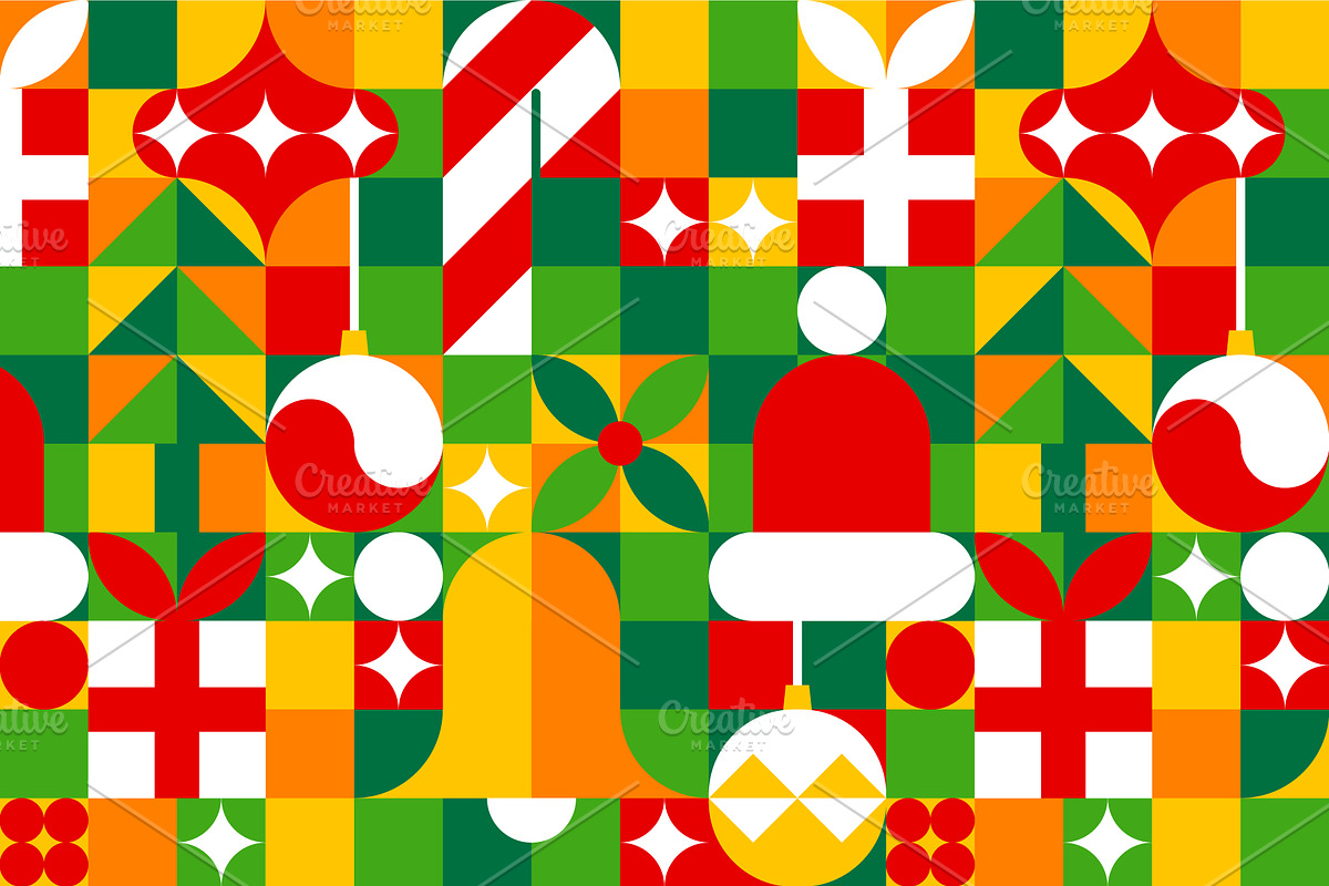 Merry Christmas seamless pattern., a Pattern Graphic by Evgeniya Dzhumm (Photo 4 of 7)