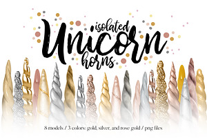 Isolated Unicorn Horns Clipart