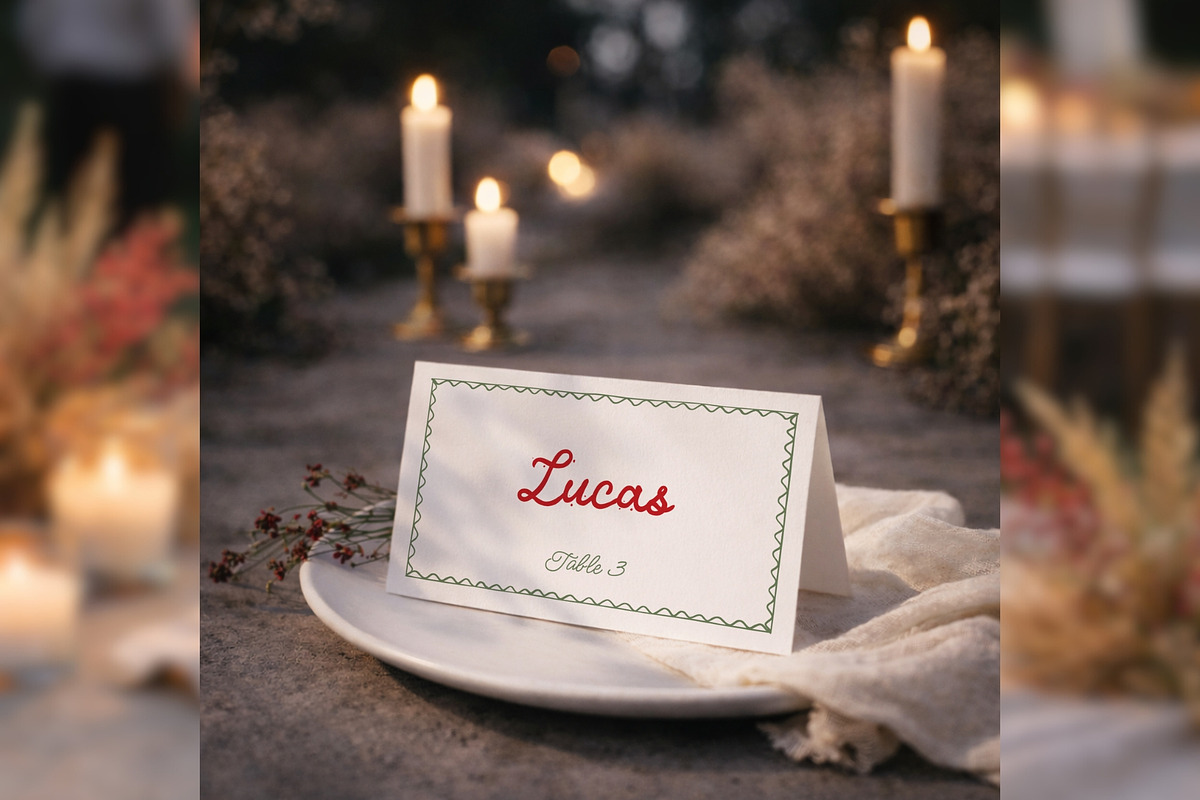 Wedding Place Cards Template bd003, a Card Template by TyphoonStudio (Photo 1 of 9)