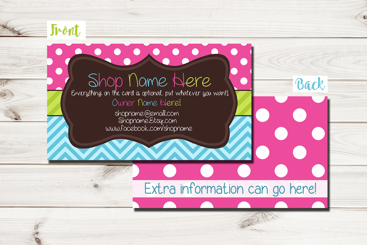 Pink Business Card Template, a Business Card Template by Pinkinks (Photo 1 of 3)