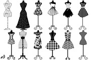 Dress Form Silhouettes AI EPS PNG, an Illustration by FrankiesDaughtersDesign (Thumbnail 2 of 6)