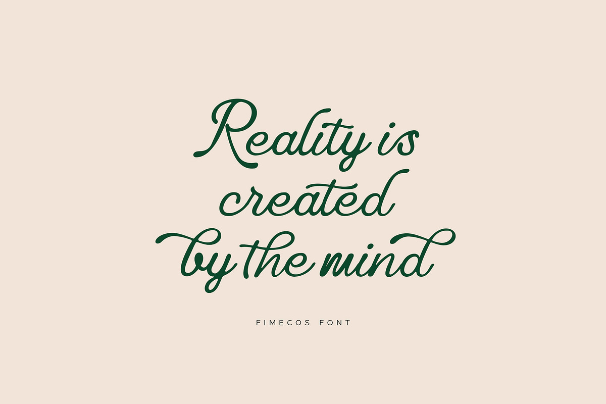 Fimecos Font, a Script Font by vuuuds (Photo 4 of 10)