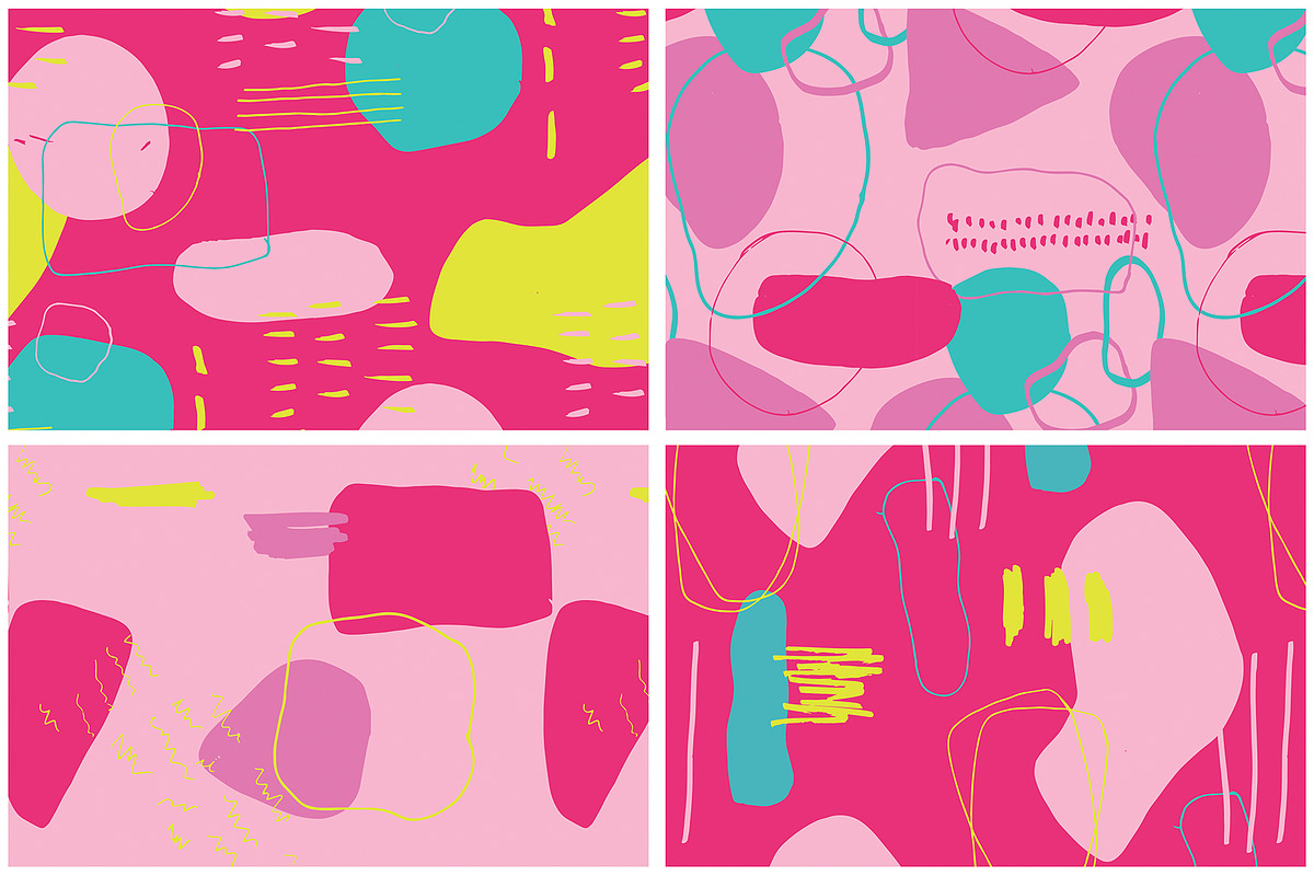Color Crush Abstract Patterns, a Pattern Graphic by Youandigraphics