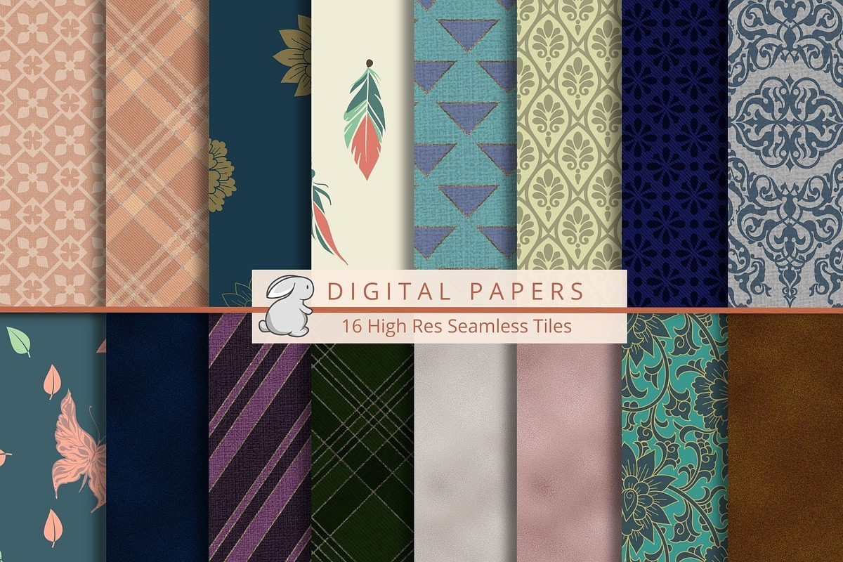 Seamless Digital Paper Bundle, an Illustration by Kandace Lalo Designs (Photo 3 of 10)