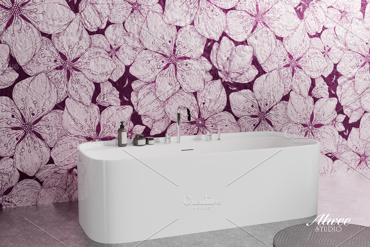 Hand-Drawn Sakura Blossom Pattern, a Pattern Graphic by Alwee Studio (Photo 4 of 10)