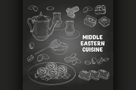 Arabic Food. Middle Eastern sweets a