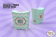 Party Snack or Fries PaperBox Mockup, a Cups & Container Mockup by INCDesign (Thumbnail 3 of 7)