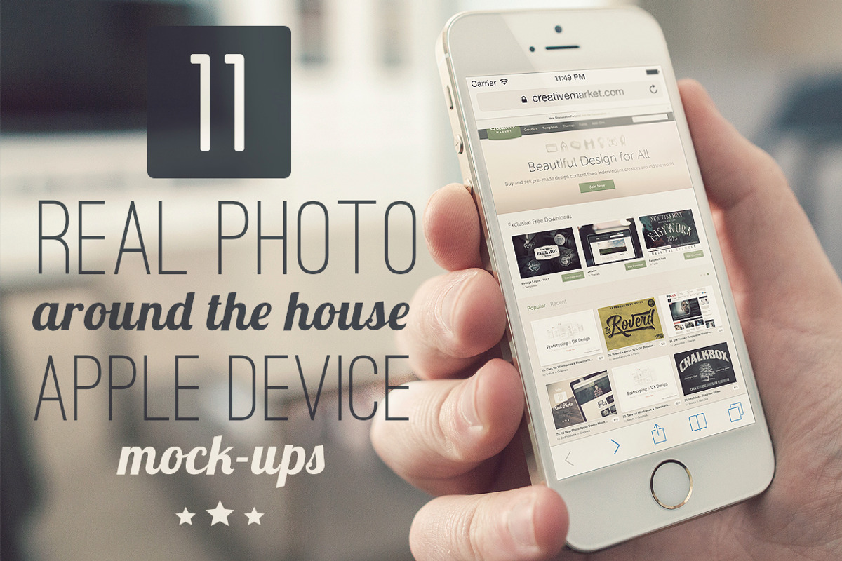 11 Around the house Apple Mock-ups, an iPhone Mockup by ZedProMedia (Photo 1 of 5)