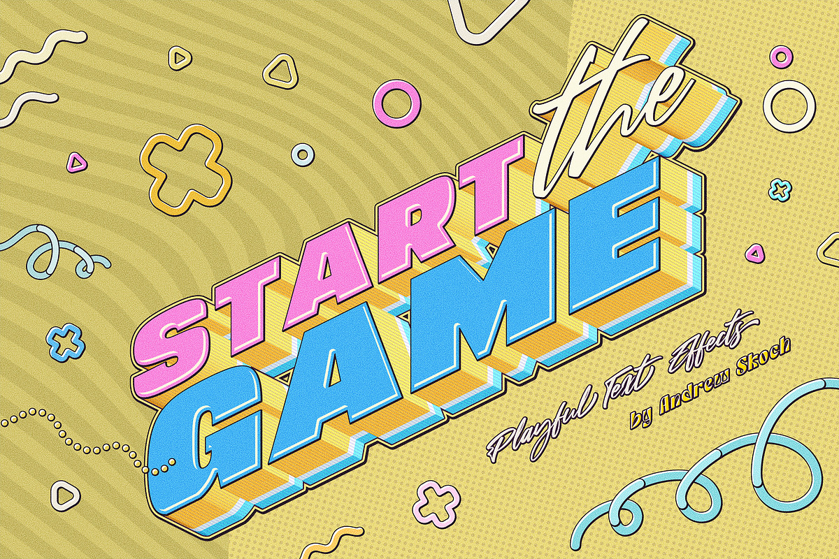 Playful Text Effects, a Layer Style Add-On by Andrew Skoch Design (Photo 8 of 9)