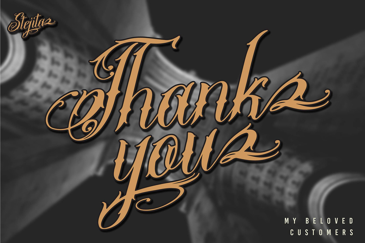 Stejita | Tattoo Script Font, a Script Font by Denustudios (Photo 14 of 14)